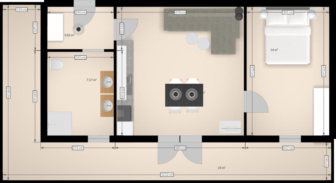 Rmg Roses Apartments Бад Клайнкирххайм Екстериор снимка